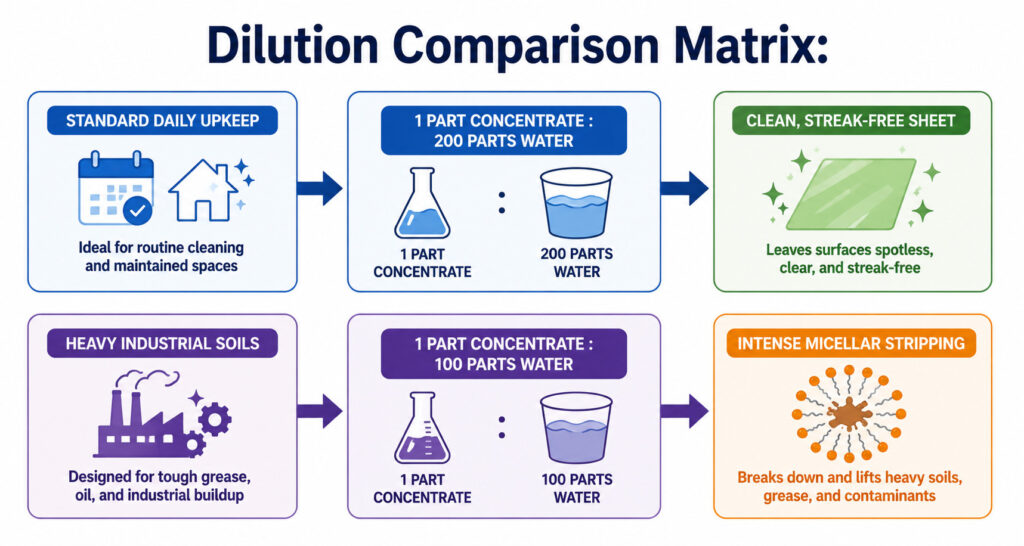 dilution comparison matrix