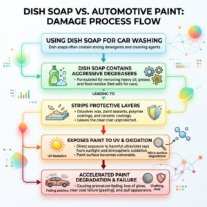 dish soap vs automotive paint