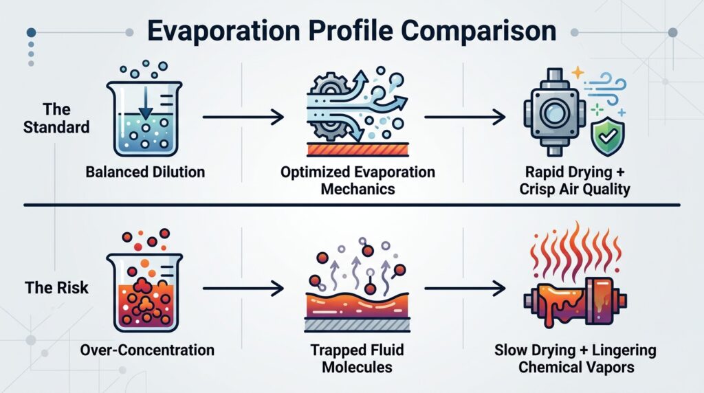 evaporation profile comparison