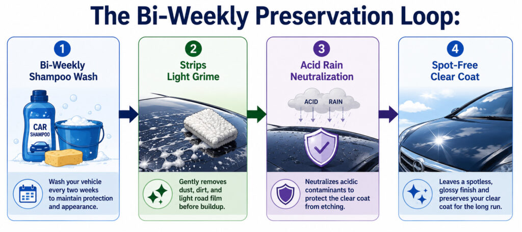How Often Should You Wash Your Car with Shampoo? the bi weekly preservation loop