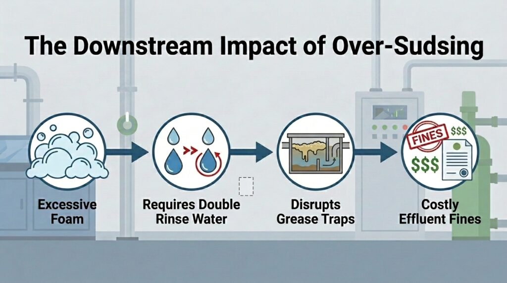 How Much Dish Soap Should You Actually Use Per Load? the downstream impact of over sudsing