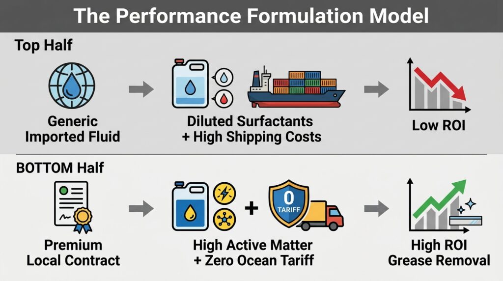 Is Imported Dish Soap Better Than Local Brands? the performance formulation model