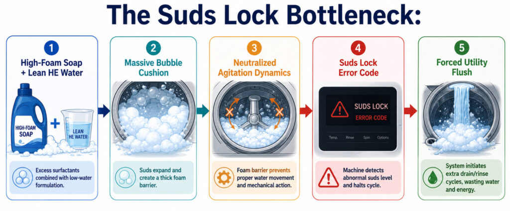 Does Your Washing Machine Type Affect Detergent Performance? the suds lock bottleneck