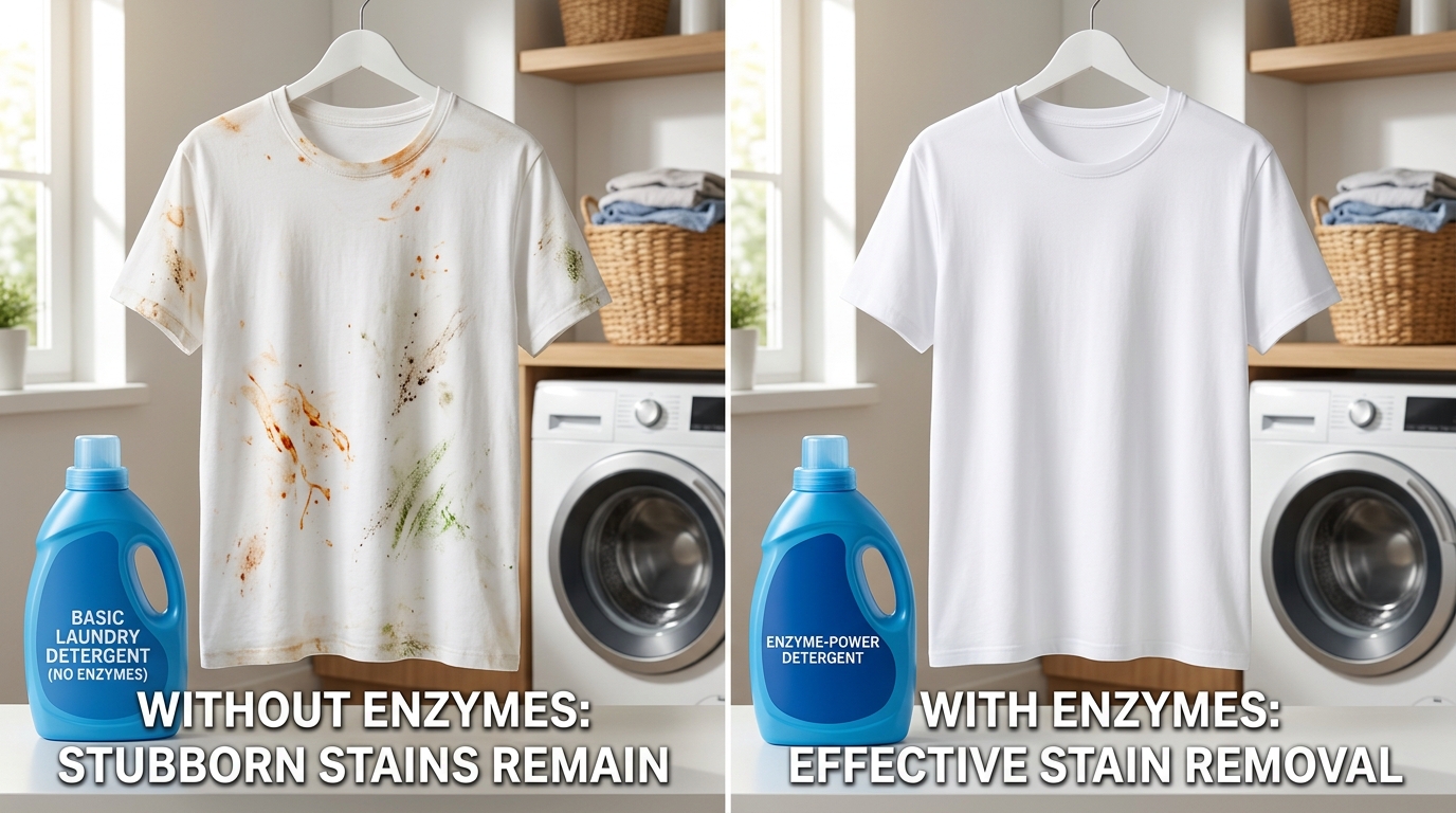 Liquid Detergent with Enzymes vs Without: What's the Difference? Liquid Detergent with Enzymes vs Without: What’s the Difference?